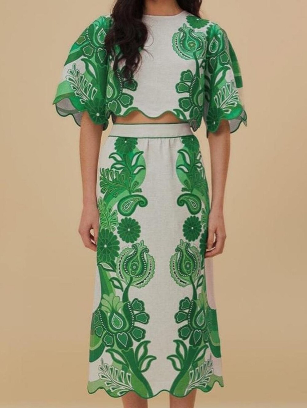 Farm Rio Linen Skirt Set - Picture 4 of 13